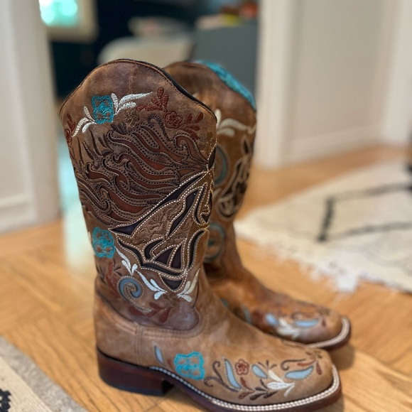 *NEW* Corral Australia Brown Embroidered Cowboy Boots - Picture 4 of 15